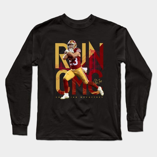 Christian McCaffrey Long Sleeve T-Shirt by Juantamad